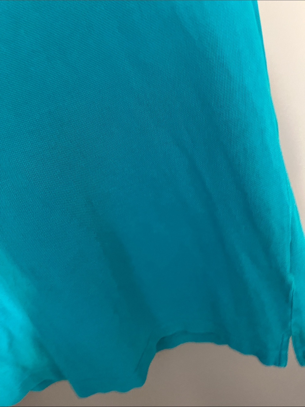 Burberry Teal Men's Polo with Signature Check Trim - Picture 3 of 5